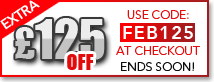 Extra £125 OFF - Use code FEB125 at checkout