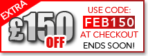 Extra £150 OFF - Use code FEB150 at checkout