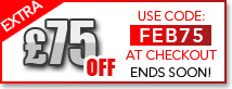 Extra £75 OFF - Use code FEB75 at checkout