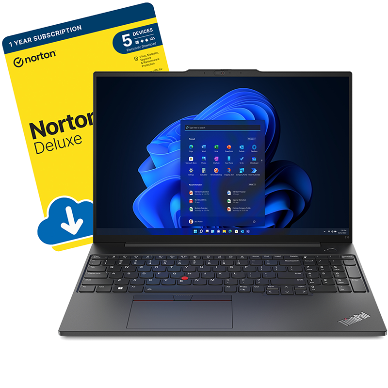 Lenovo ThinkPad E16-Front View-Norton