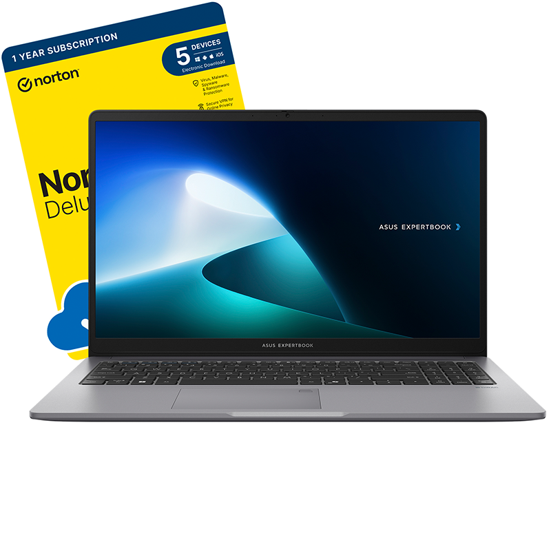 ASUS ExpertBook P1503-Front View-Norton