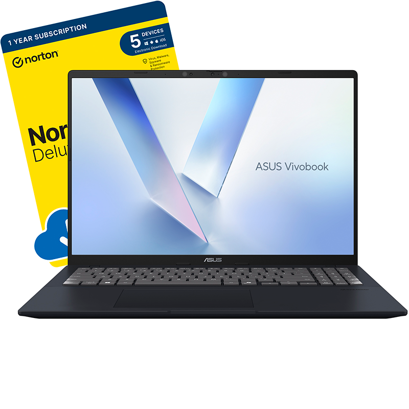 ASUS VivoBook 16 X1607QA-Front View-Norton