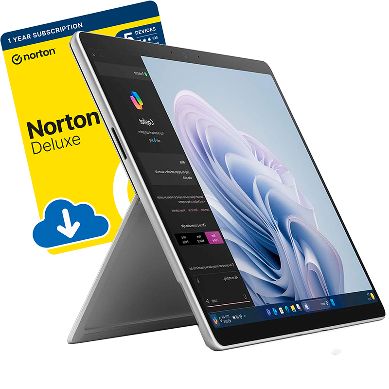 Microsoft Surface Pro 10-Platinum with Norton