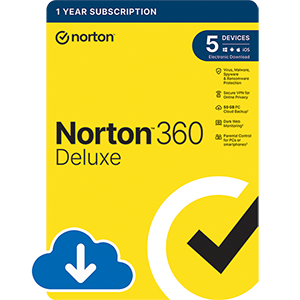 Includes Norton 360 Deluxe - 1 year subscription