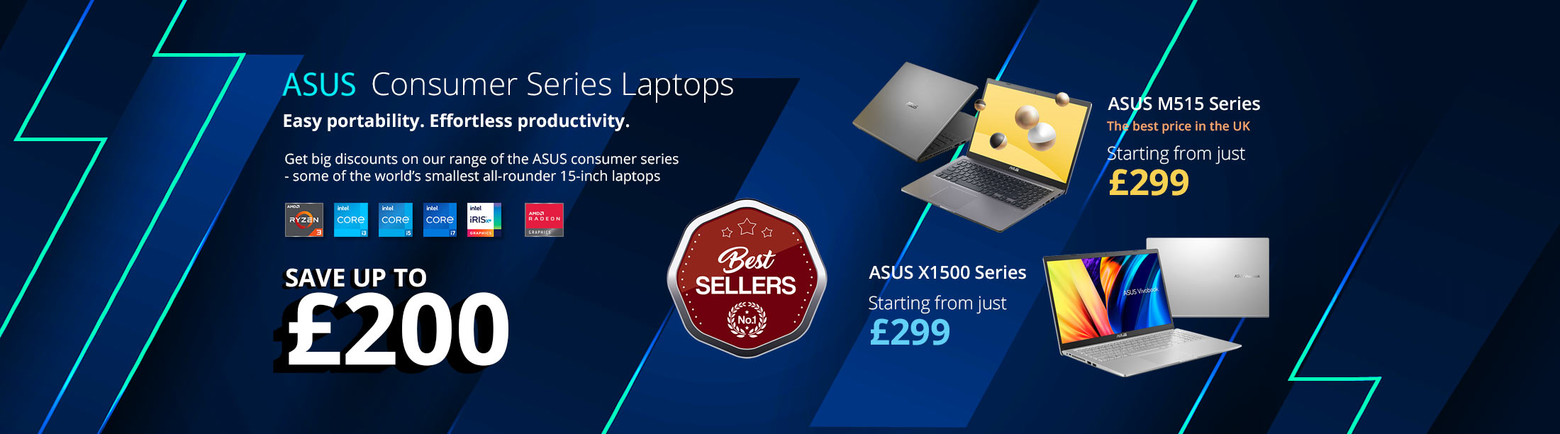 ASUS 515 Consumer Series Laptops- Easy portability. Effortless productivity.