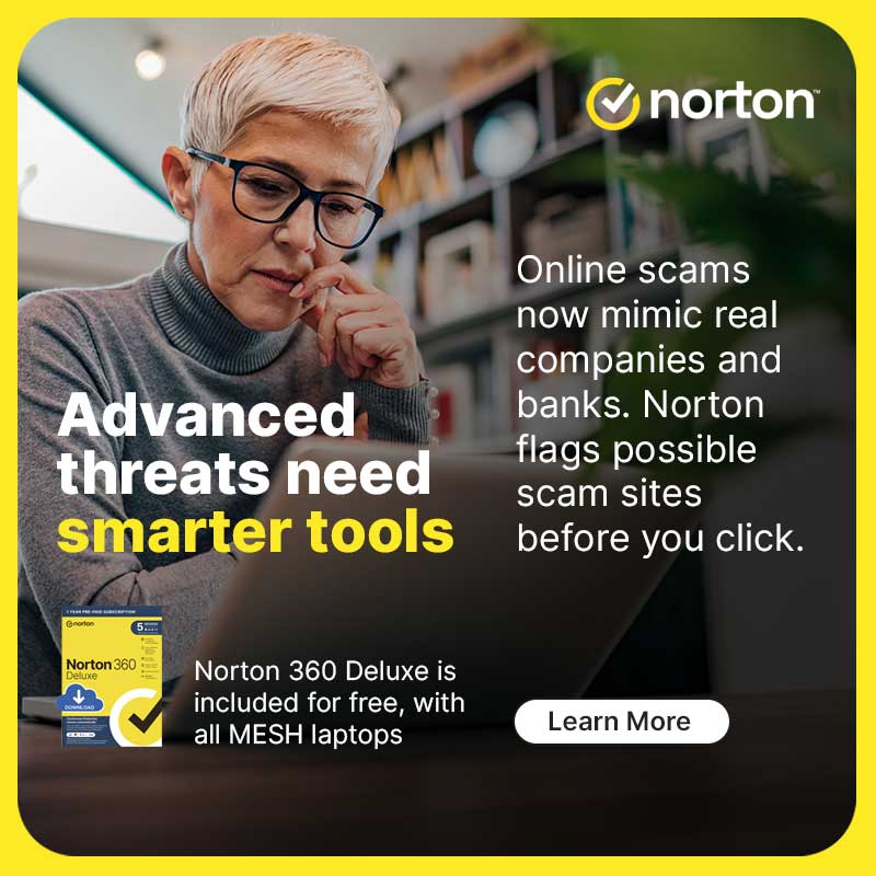 Norton 360 Deluxe - Free with all MESH Laptops