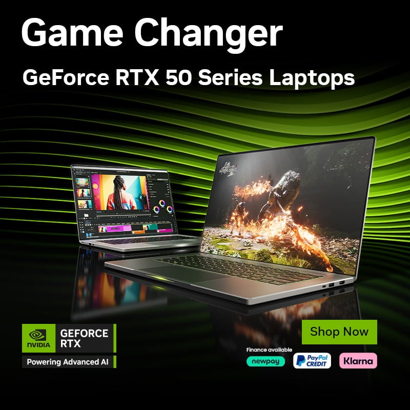 Game Changer. GeForce RTX 50 Series Laptops Available Now.
