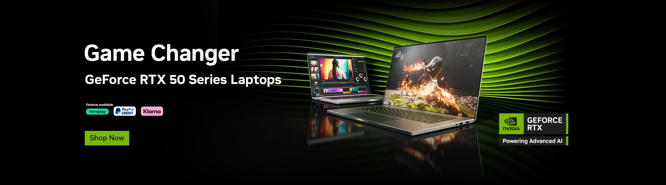 Game Changer. GeForce RTX 50 Series Laptops Available Now.