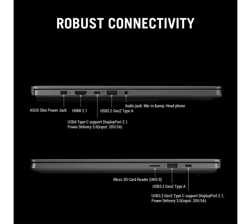 ASUS ROG Zephyrus G14 GA403 AMD Ryzen AI 9 HX 370 32GB LPDDR5X RAM 2TB SSD GeForce RTX 5070 Ti 12GB GDDR7 14'' 3K OLED 120Hz Wi-Fi 7 Windows 11 Pro - 10